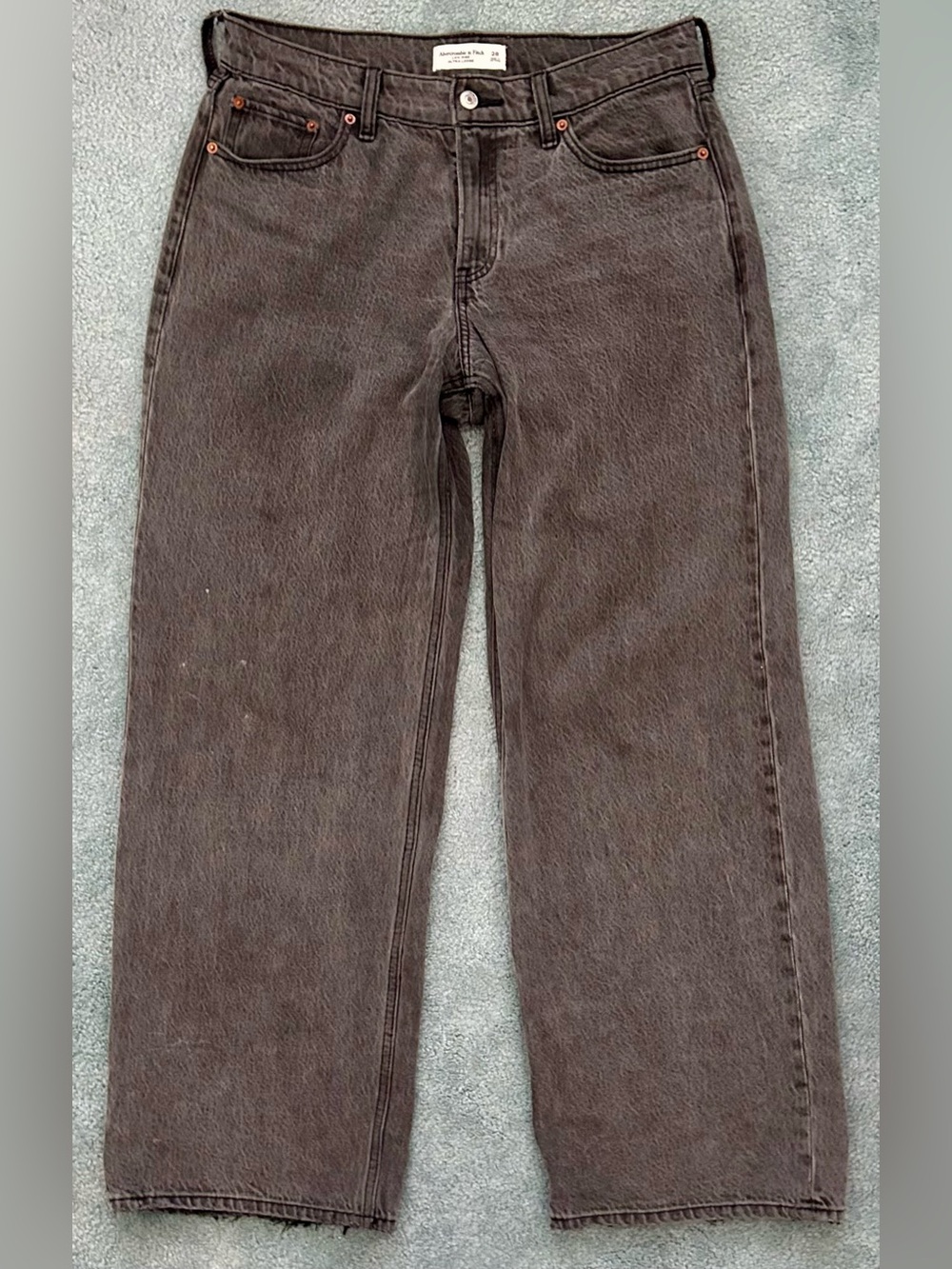 Abercrombie & Fitch Low Rise Ultra Loose Jeans - 28 - Washed Black